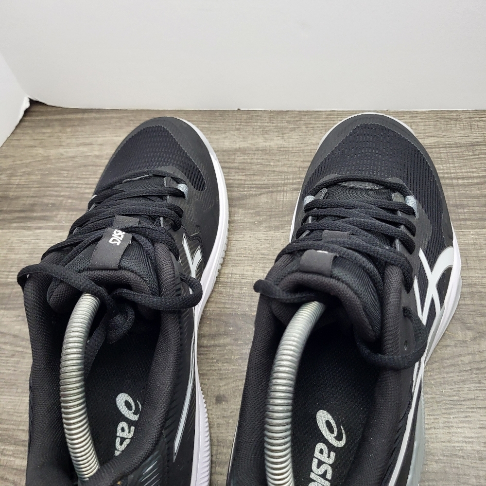 ASICS Gel Tactic Black White Volleyball Shoes Women's Size 10.5 1072A070 - Picture 6 of 10